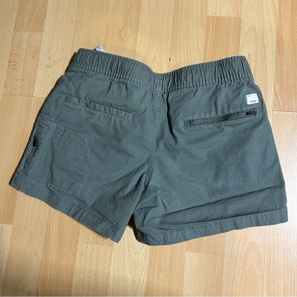 Vuori Olive Green Ripstop Cargo Utility Shorts Relaxed Fit Drawstring Athleisure - Picture 5 of 10